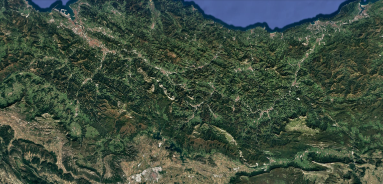 Policentrismo urbano Google Earth